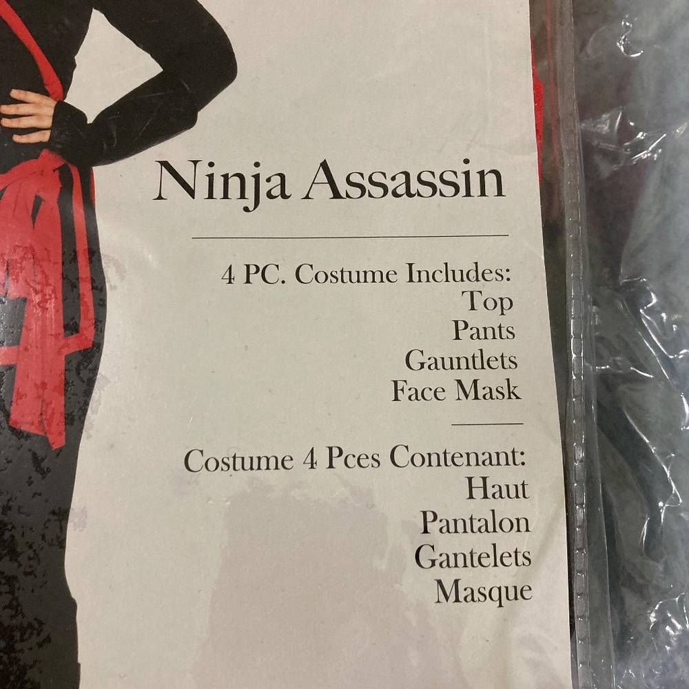 Leg Avenue Ninja Costume Plus 3X/4X Black - Picture 3 of 9